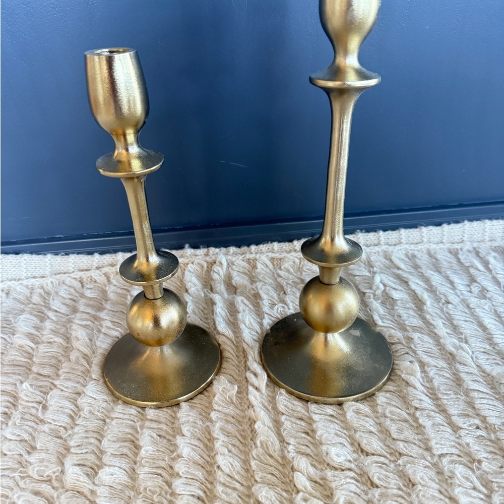 Elegant Gold Candle Holders